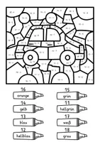 Vorschau - Arbeitsblätter - Rechenmalblatt Transportmittel - 4 Rechenmalblätter ZR 20 4-fach differenziert - Seite 3
