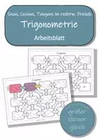 Vorschau - Arbeitsblätter - Trigonometrie (Sinus, Cosinus, Tangens) – Arbeitsblatt „Irrgarten“ - Deckblatt