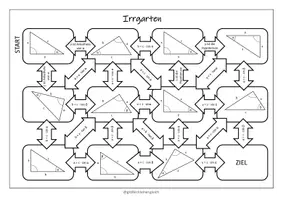 Vorschau - Arbeitsblätter - Trigonometrie (Sinus, Cosinus, Tangens) – Arbeitsblatt „Irrgarten“ - Seite 3