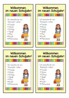Vorschau - Mal- und Bastelvorlagen - Willkommensgeschenk / Willkommensgruß zum Schulanfang - Seite 2