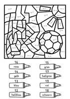 Vorschau - Arbeitsblätter - Rechenmalblatt Sport - 4 Rechenmalblätter ZR 20 4-fach differenziert - Seite 1
