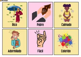 Vista previa - Refuerzo / NEE / Materiales de apoyo - ¡Flashcards de los Adjetivos! - página 2