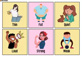 Aperçu - Cartes / Images - Flashcards des adjectifs en anglais! - Page 1