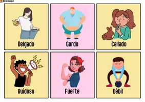 Aperçu - Cartes / Images - Flashcards des adjectifs en espagnol! - Page 1