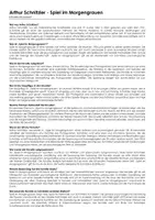 Vorschau - Arbeitsblätter - Arthur Schnitzler - Spiel im Morgengrauen - Deckblatt