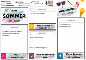 Vorschau - Arbeitsblätter - Flipbook Mein Sommer (Einstieg nach den Sommerferien) - Seite 1