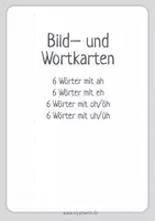 Vorschau - Bildkarten - Bild- und Wortkarten: Stummes h / Dehnungs-h - Seite 3
