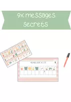 Aperçu - Cartes d'exercices - Ateliers messages secrets (Thème été) - Page de couverture