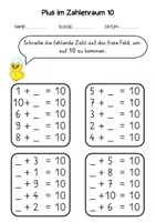 Vorschau - Arbeitsblätter - Mathematik 1. Klasse - Zahlenraum 10 - Zahlen ergänzen - Seite 3