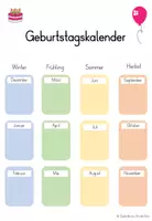 Vorschau - Mal- und Bastelvorlagen - Geburtstagskalender für den Klassenraum - Seite 3