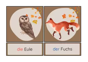 Vorschau - Bildkarten - Tiere im Herbst Bildkarten - Seite 3
