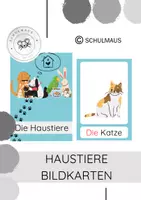 Vorschau - Bildkarten - Haustiere Bildkarten - Deckblatt
