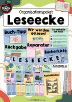 Vorschau - Lehrpläne/Lehrermaterial - Leseecke / Klassenbücherei - Organisationspaket Pastellfarben - Deckblatt