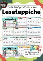Vorschau - Stationenlernen - Leseteppiche - Erste häufige Wörter lesen - Deckblatt