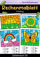Vorschau - Arbeitsblätter - Rechenmalblatt Frühling - 4 Rechenmalblätter ZR 20 4-fach differenziert - Deckblatt