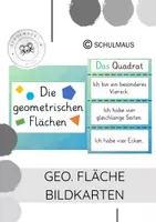 Vorschau - Unterrichtsreihen - Geometrische Flächen Mathematik Bildkarten - Deckblatt