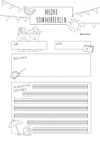 Vorschau - Arbeitsblätter - Schreibanlass Sommerferien – kreatives Schreiben – Ferienerlebnisse – Lineatur 2. Klasse - Seite 1