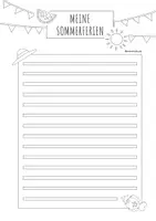Vorschau - Mal- und Bastelvorlagen - Schreibanlass Sommerferien – kreatives Schreiben – Ferienerlebnisse – Lineatur 3. Klasse - Seite 2