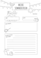 Vorschau - Mal- und Bastelvorlagen - Materialpaket – Schreibanlass Sommerferien – kreatives Schreiben – Ferienerlebnisse – Lineaturen Klasse 1–4 - Seite 1