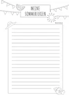 Vorschau - Mal- und Bastelvorlagen - Materialpaket – Schreibanlass Sommerferien – kreatives Schreiben – Ferienerlebnisse – Lineaturen Klasse 1–4 - Seite 2