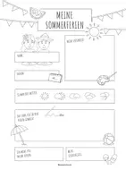 Vorschau - Mal- und Bastelvorlagen - Materialpaket – Schreibanlass Sommerferien – kreatives Schreiben – Ferienerlebnisse – Lineaturen Klasse 1–4 - Seite 3