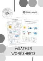Vorschau - Arbeitsblätter - Worksheets Weather - English lesson - Deckblatt