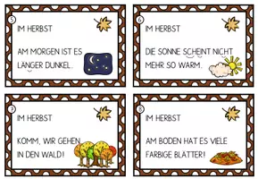 Vorschau - Aufgabenkarten - Lesekartei: Im Herbst - Seite 2