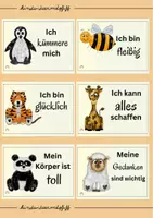 Vorschau - Fördermaterial/Inklusion - 36 Positive Affirmationen für starke Kinder /Growth Mindset - Seite 1