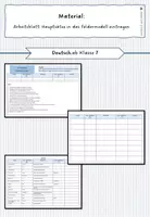Vorschau - Arbeitsblätter - Arbeitsblatt "Hauptsätze in das Feldermodell eintragen" - Deckblatt