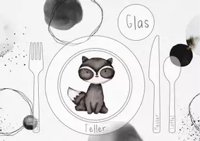 Vorschau - Anderer Materialtyp - Tischplatzset - Montessori - Waschbär - Frühkindliche Bildung - Seite 2