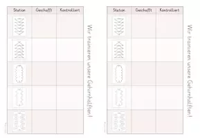 Vorschau - Stationenlernen - Brain-Gym + Konzentrationsübung "Beidhändiges Zeichnen", Graphomotorische Förderung - Seite 2