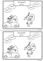 Vorschau - Stationenlernen - Buchstabenverbindungen nk, ng. Deutsch Klasse 1, 2, DaZ, Rechtschreibung, Lernwörter - Seite 2