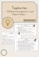 Vorschau - Stundenentwürfe - Materialpaket - Differenzierungsmatrix Fabeln - Seite 1