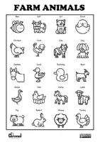 Aperçu - Affichage - FARM ANIMALS – Visual Dictionary (20 Words) - Page 2
