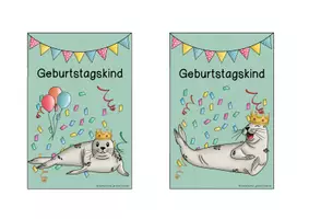 Vorschau - Bildkarten - Robbenklasse / Seehundklasse - Geburtstagsschilder / Geburtstagsaufsteller - Seite 3