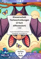 Vorschau - Klassenarbeiten - Tierbeschreibung Klasse 5/6: Klassenarbeit Deutsch - Deckblatt