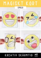 förhandsvisning - Magiskt kort - tema emoji (mallar + video) - försättsblad