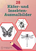 Vorschau - Mal- und Bastelvorlagen - 28 Käfer- und Insekten-Ausmalbilder für Kinder - Deckblatt