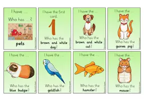 Vorschau - Bildkarten - Lesespiel "I have... Who has...?" - pets - Seite 3
