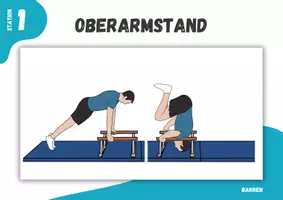 Vorschau - Stationenlernen - Turnen ⎮ Barren - Methodische Reihe Oberarmstand (15 Stationskarten für den Sportunterricht) - Seite 2