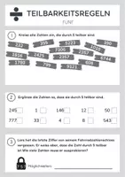Vorschau - Arbeitsblätter - Teilbarkeitsregeln - Seite 1