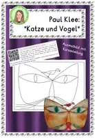 Vorschau - Mal- und Bastelvorlagen - Paul Klee: "Katze und Vogel" - Ausmalbild - Deckblatt