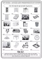 Vorschau - Arbeitsblätter - Worksheet und Tafelbilder: My home: furniture, rooms, house - Seite 1