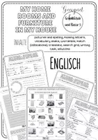 Vorschau - Arbeitsblätter - Worksheet und Tafelbilder: My home: furniture, rooms, house - Deckblatt