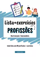 anteprima - Esercizi - Lista de profissões e suas conjugações (com exercícios) - Pagina di copertina