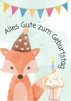 Vorschau - Poster - Geburtstagsaufsteller Fuchs in verschiedenen Varianten - Seite 3