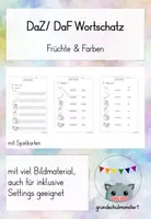 Vorschau - Unterrichtsreihen - DaZ/ DaF (Ukraine) Wortschatz: Früchte & Farben - Deckblatt