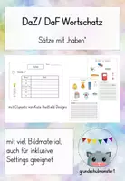 Vorschau - Arbeitsblätter - DaZ/ DaF (Ukraine) Wortschatz: "ich habe" - Deckblatt
