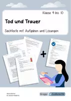 Vorschau - Arbeitsblätter - Sachtexte: Tod und Trauer – Klasse 9 und 10 - Deckblatt
