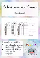 Vorschau - Unterrichtsreihen - Forscherheft Schwimmen und Sinken (auch als PowerPoint) - Deckblatt